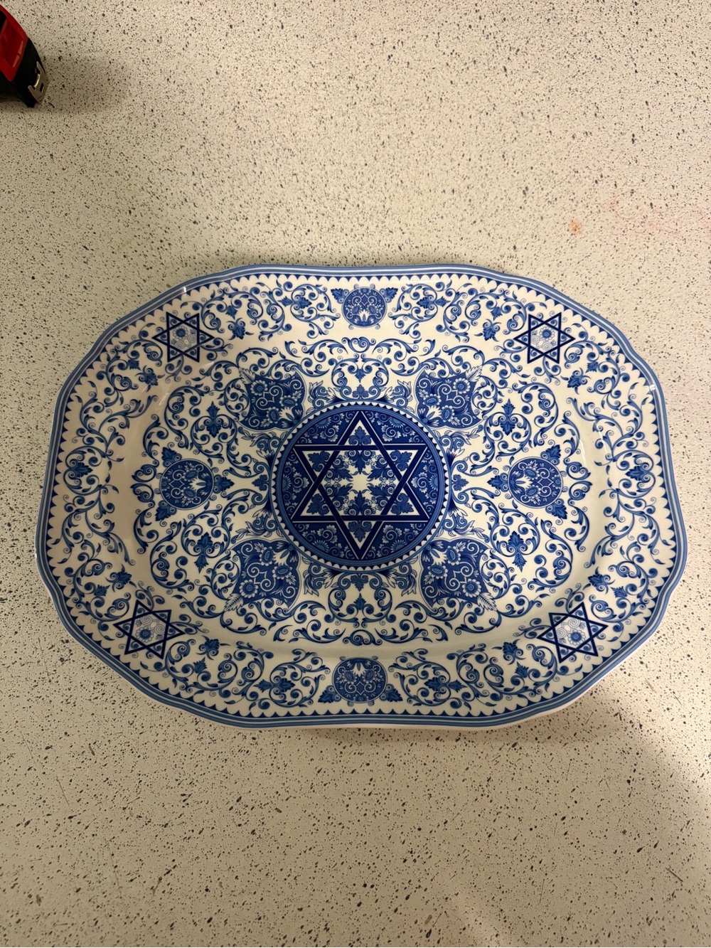 2004 Spode Judaica Collection Matzoh Platter 14x11